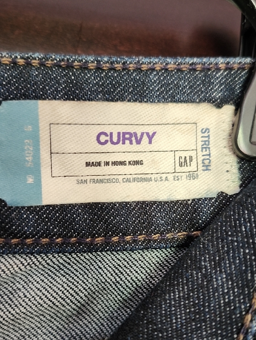 GAP Women's Straight-Leg Jeans in Dark Indigo - Picture 8 of 10